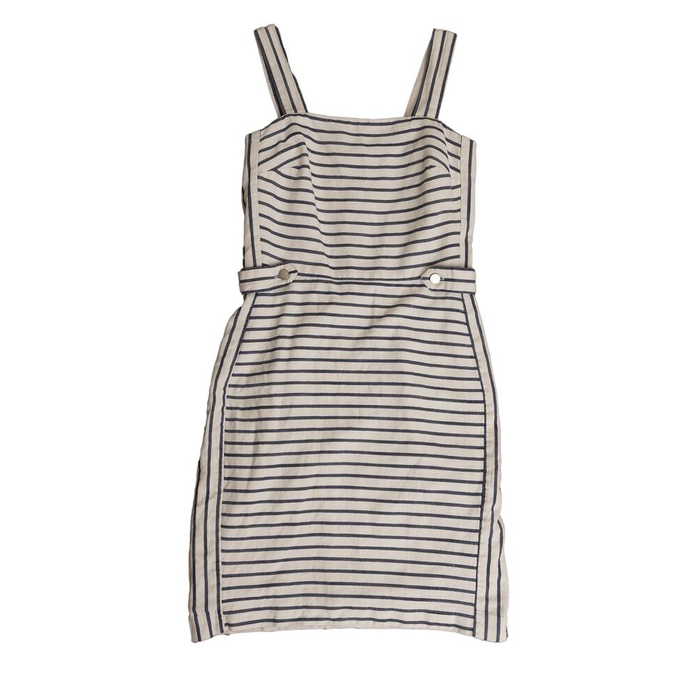 Blue/White Preppy Striped Banana Republic Nautical Jumper Mini Dress EUC - 2